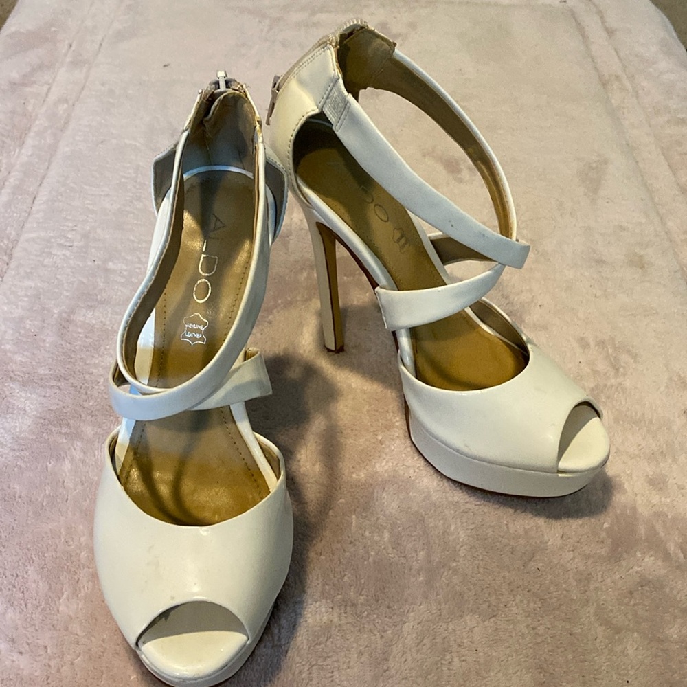 Aldo white stiletto heels